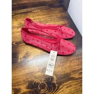 Time And Tru Red Mesh Flats‎ Size 9.5